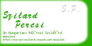 szilard percsi business card